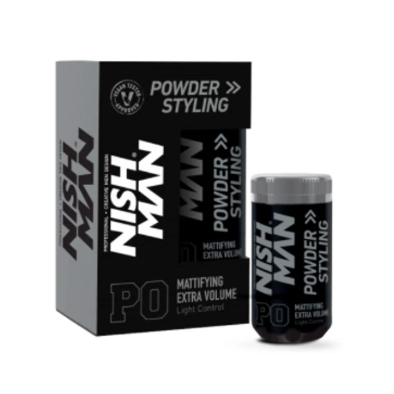 Nish Man Mattifying Extra Volume Powder Light Control (P0) hajformázó por 20 g