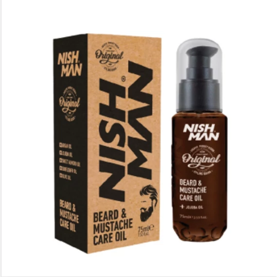 Nish Man Beard & Mustache szakáll és bajusz kondicionáló olaj 100ml (Pro size)