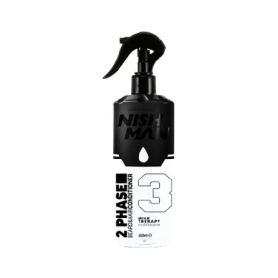 Nish Man 2 Phase szakáll és haj kondicionáló Milk Therapy (03) 400ml (szalon kiszerelés)