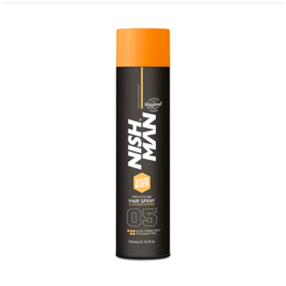 Nish Man Pro Styling Hair Spray (05) Ultra Strong Hold hajlakk 769ml (Pro Size)