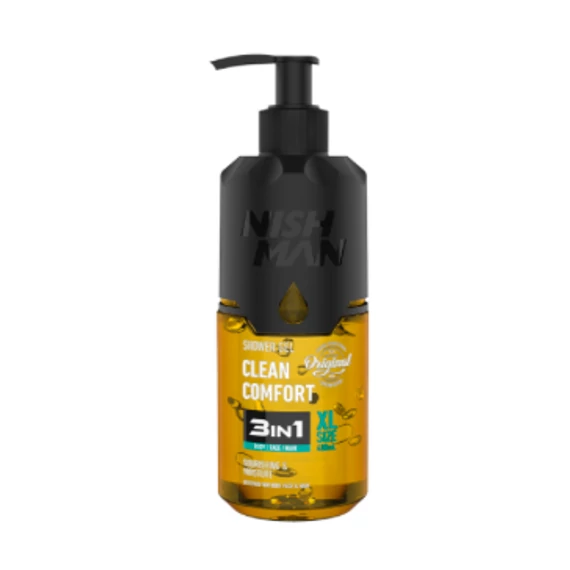 Nish Man Shower Gel 3in1 Clean Comfort tusfűrdő 480ml