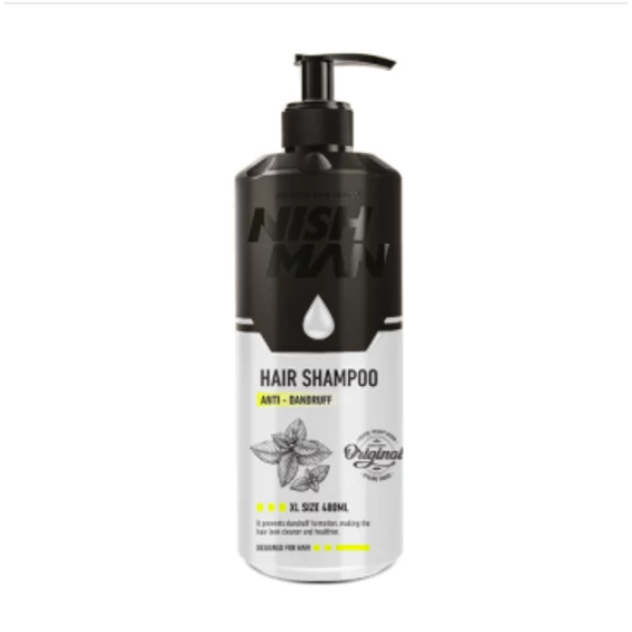Nish Man Hair Shampoo - Anti Dandruff XL Size sampon 480ml