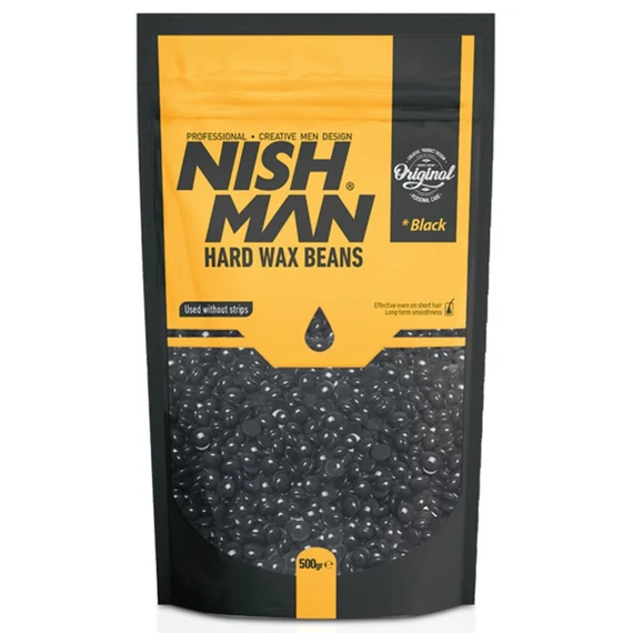 Nish Man Professional Hard Wax Beans Black 500g