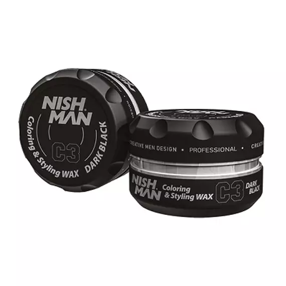 Nish Man hajformázó és színező wax (C3) fekete 100ml