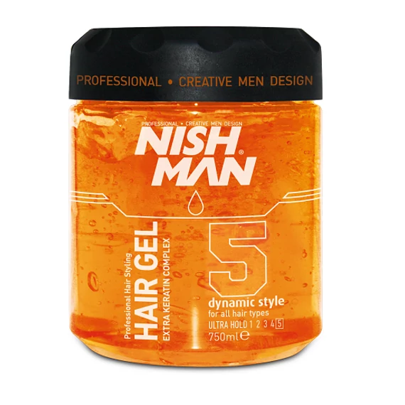 Nish Man hajformázó zselé (No.5) Ultra Hold Extra Keratin Complex 750ml  