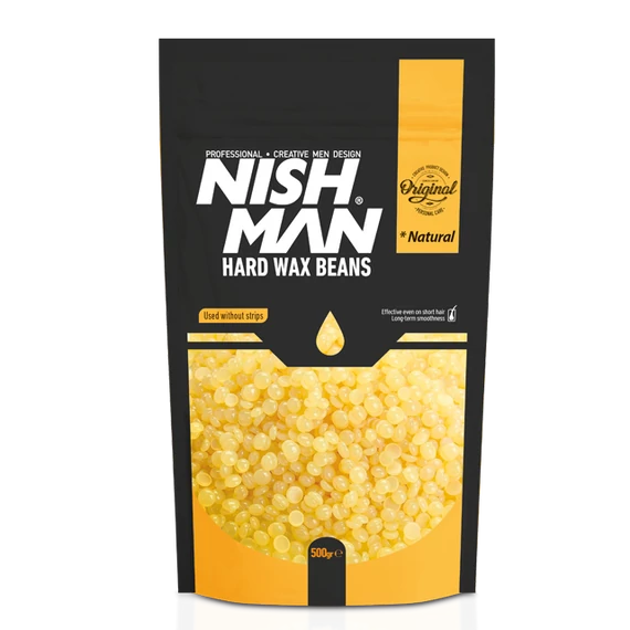 Nish Man Professional Hard Wax Beans Natural 500g
