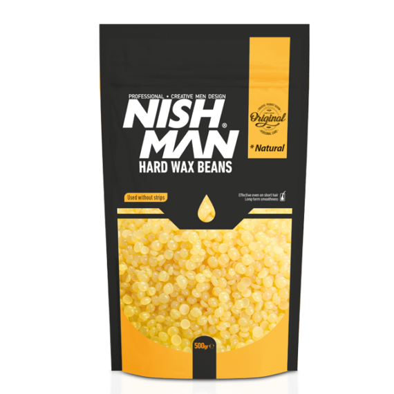Nish Man Professional Hard Wax Beans Natural gyanta 500g
