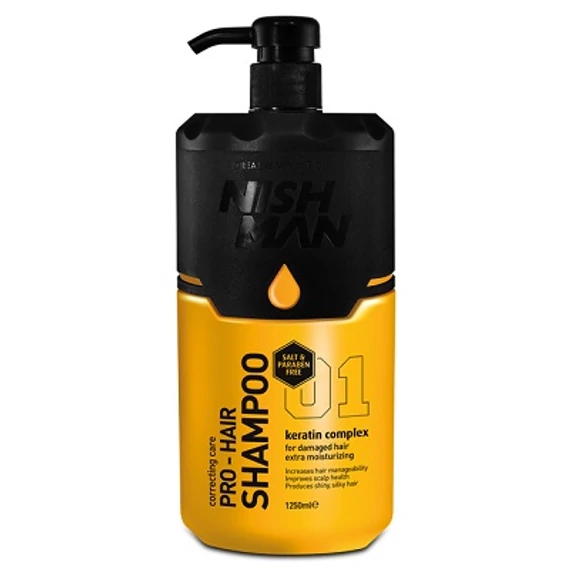 Nish Man Pro-Hair Shampoo Keratin Complex 1250ml