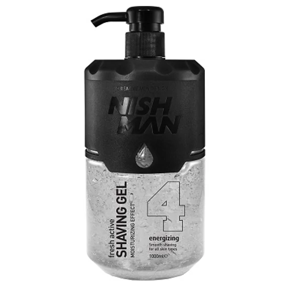 Nish Man Fresh Active Shaving Gel (Clear) 1000ml (Pro Size)