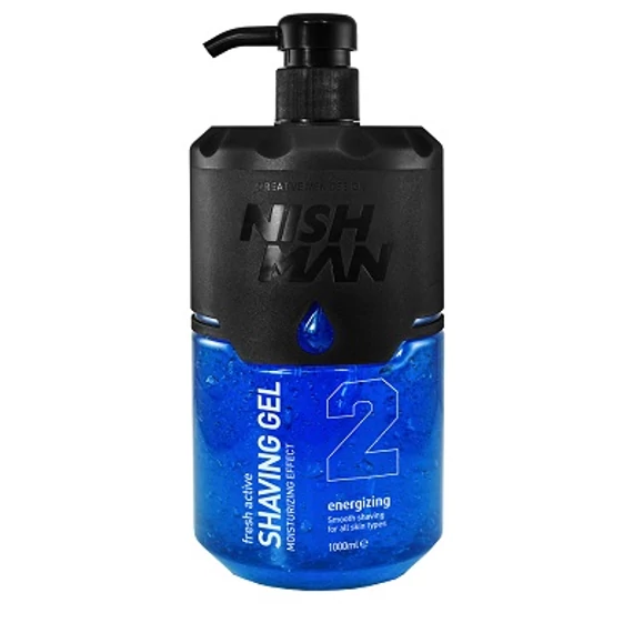 Nish Man Fresh Active Shaving Gel (Blue) 1000ml (Pro Size)