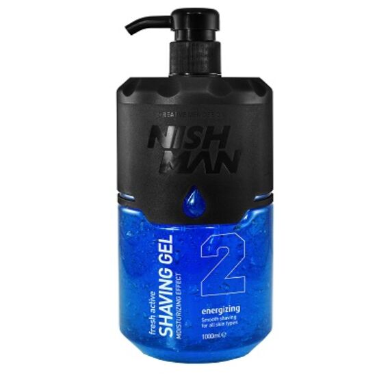Nish Man Fresh Active Shaving Gel (Blue) borotvagél 1000ml (Pro Size)