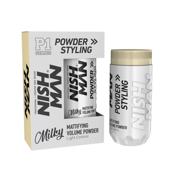 Nish Man Mattifying Volume Powder (Milky) hajformázó por 20g