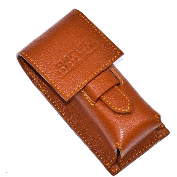 Parker LPBR-SDL Leather Shaving Brush Case (saddle)