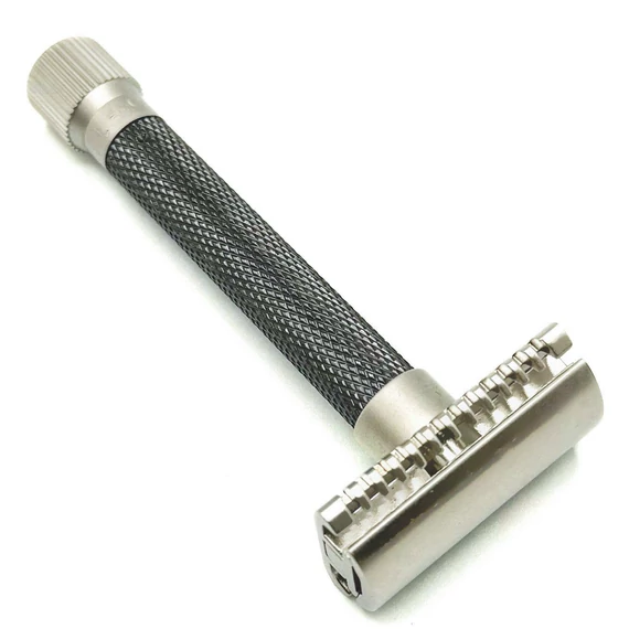 Parker VAR-GR Open Comb Adjustable Safety Razor - Satin Graphite - biztonsági borotva