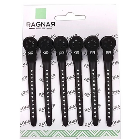 Ragnar Hair Clips Black Metal (6pcs) 95mm