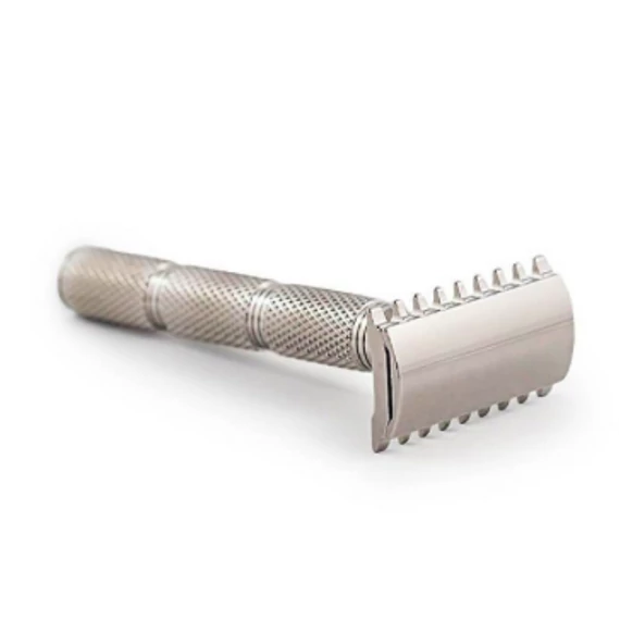 RazoRock DE Safety Razor - Game Changer 84-P Open Comb Super Knurl Handle