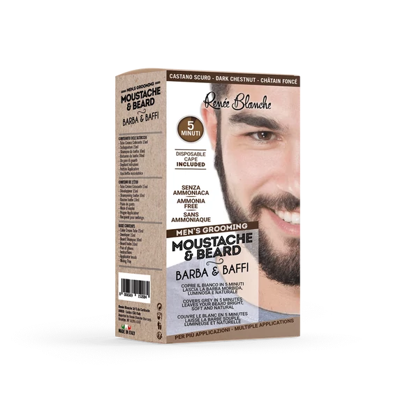 Renée Blanche Moustache & Beard Color - Dark Brown