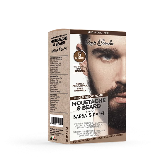 Renée Blanche Moustache & Beard Color - Black