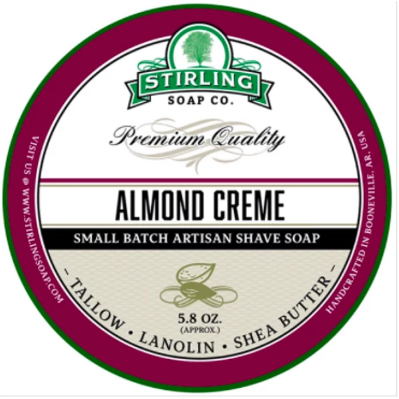 Stirling Shaving Soap Almond Creme borotválkozó szappan 170ml