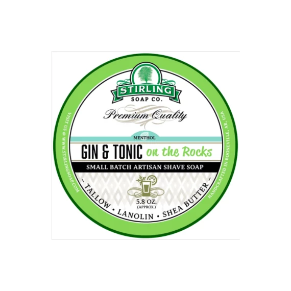 Stirling Shaving Soap Gin Tonic On The Rocks (menthol) borotválkozó szappan 170ml