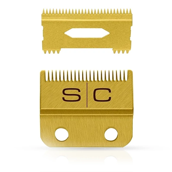 StyleCraft Replacement Fade + Slim Deep Tooth - Gold Titanium Clipper Blade Set