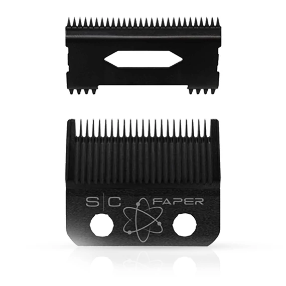 StyleCraft Replacement Faper + Slim Deep Tooth - Black Diamond Carbon DLC Clipper Blade Set