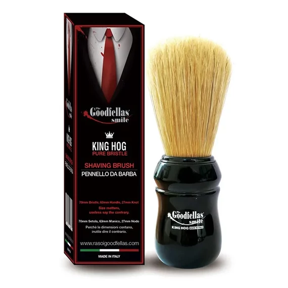 The Goodfellas' Smile Shaving Brush - King Hog Pure Bristle by Omega borotva pamacs