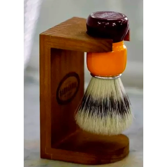Antiga Barbearia de Bairro Wooden Shaving Brush Holder