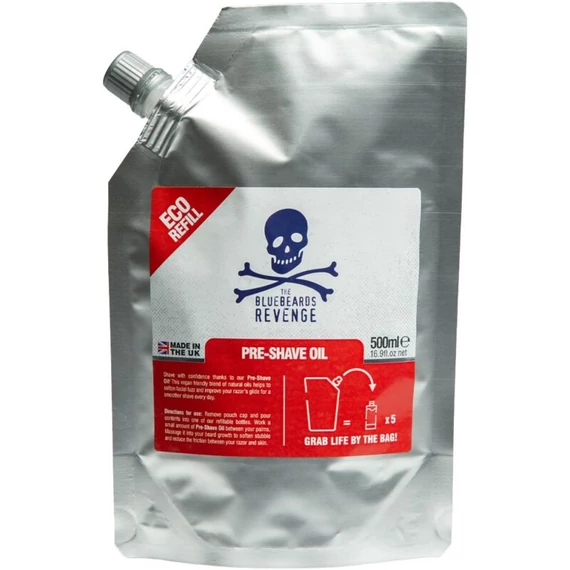 The Bluebeards Revenge Pre-Shave Oil Refill Pouch 500ml (Discontinued)