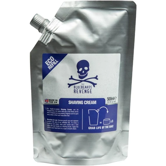 The Bluebeards Revenge Luxury Shaving Cream Refill Pouch 500ml (Discontinued)