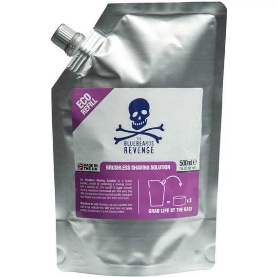 The Bluebeards Revenge Brushless Shaving Solution Refill Pouch 500ml