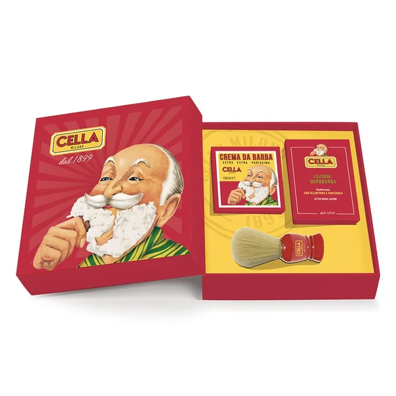 Cella Milano Traditional Shaving Set (Red) 3pc