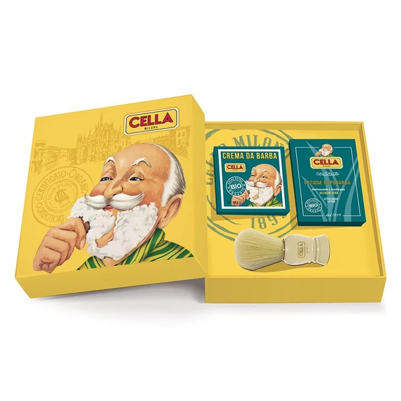 Cella Milano Traditional Shaving Set BIO (Yellow) 3pc