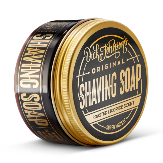 Dick Johnson Shaving Soap Super Mousse - Roasted Licorice 80g