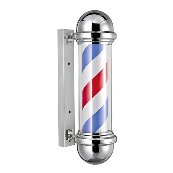 Barber Pole Chrome Compact Size 50cm