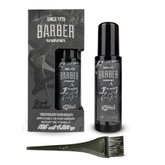 Marmara Barber Semi-Permanent Instant Hair & Beard Color - Black 125ml