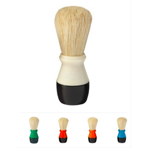 Omega Pure Bristle Shaving Brush. Plastic Handle, assorted colors 110mm