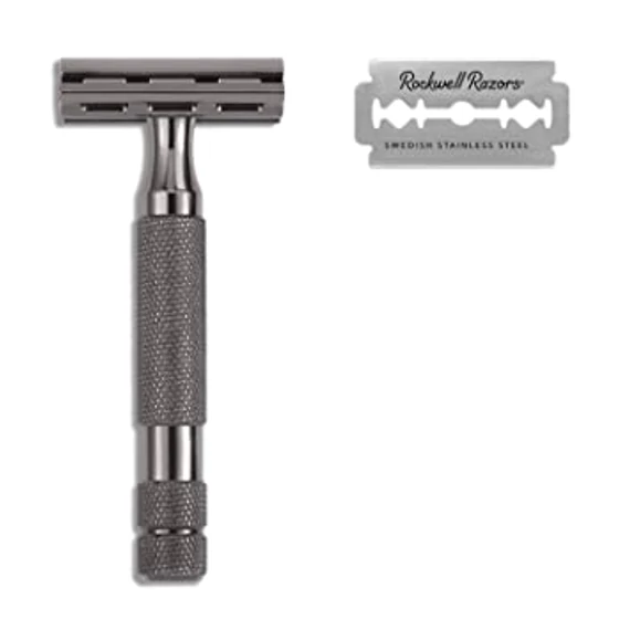 Rockwell 2C DE Safety Razor Gunmetal Chrome biztonsági borotva