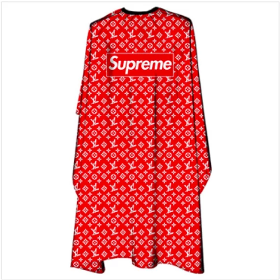 The Shave Factory Cutting Cape "LV Supreme" Red/White vágókendő