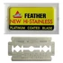 Picture 2/2 -Feather New Hi-Stainless Platinum Coated DE Blades (10pcs)