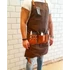 Kép 1/3 - Barber Pro Apron Chocolate Brown borbély kötény (csokoládé barna)