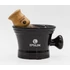 Kép 2/3 - Epsilon Ceramic Shaving Bowl With Handle (Black)