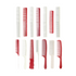 Kép 2/3 - JRL Precise Cutting Comb 8.6" - Red